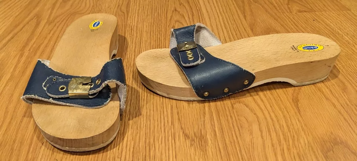 Original dr scholl's sales wooden sandals