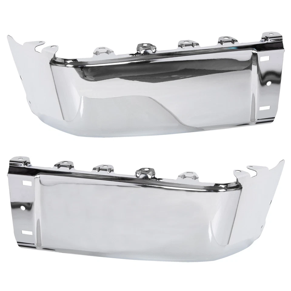 Rear Bumper End Caps Set For 2007-2013 Chevy silverado & GMC Sierra Rear Chrome - Image 3 of 4