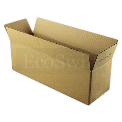 5 cajas de embalaje de cartón EcoSwift de 12x4x4 cajas de envío móviles caja corrugada cajas de cartón - Imagen 3 de 6