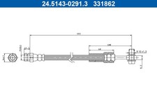 BREMSSCHLAUCH FÜR SEAT LEON ST (5F8) - ATE 24.5143-0291.3