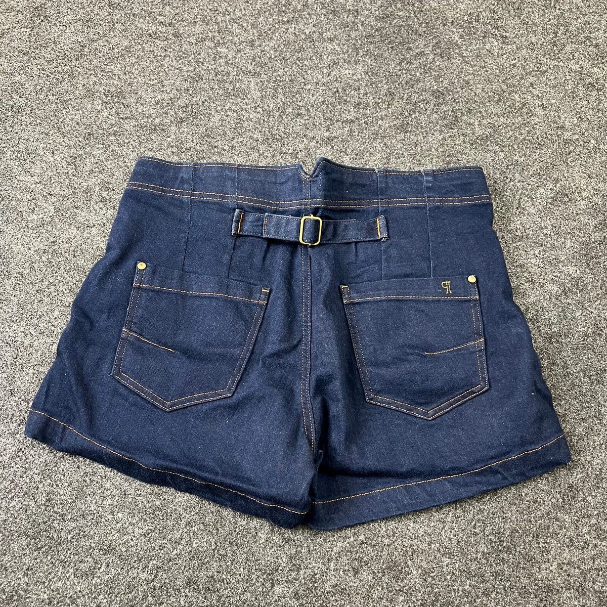PILCRO The Kit High-Rise Utility Shorts Women's Size 29 Dark Denim