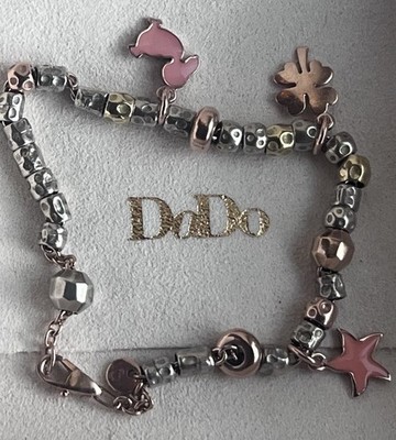 100% Pomellato Dodo  + Seestern +Kleeblatt   Armband 17/18 cm Gold NP: 1440 