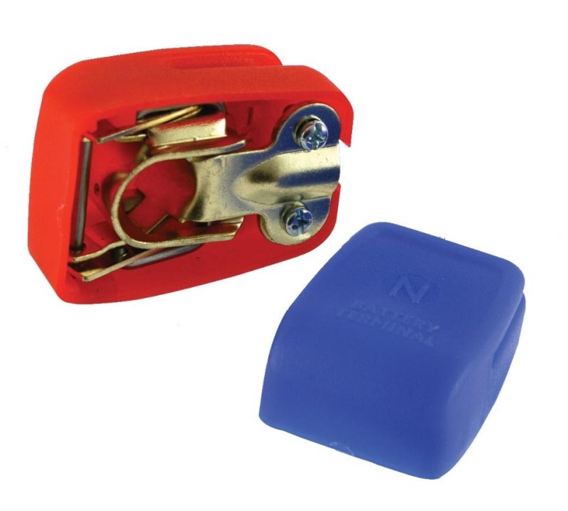 Battery Clamps Quick Release Red Blue Leisure Battery Clamp Caravan Motorhome