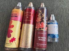 Bath  Body Works Fine Fragrance Mist Bundle 4 Piece 8 FL OZ / 2.5 Oz READ ALL