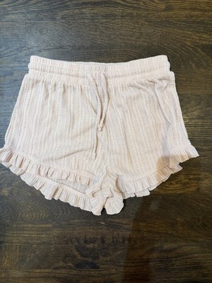 ALYA Ruffled Sweater Like Shorts, light Pink, Size XS