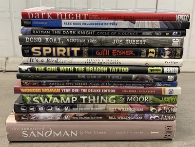 Vertigo / DC Comics Hardcover Deluxe Lot of 14 Batman Sandman Swamp Thing RARE