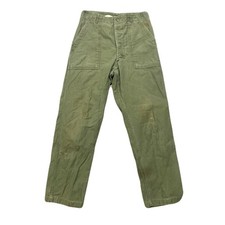 Vintage 60s Vietnam War Men's Trousers OG-107 Type 1 Class 1 Cotton Sateen 32x31