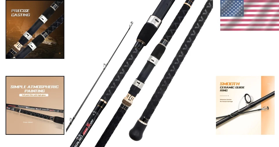 Lightweight Graphite Surf Fishing Rod – 9'/10'/11'/12' Options Available - Image 2 of 4