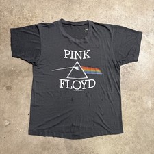 Vintage Pink Floyd Shirt Mens XL Black 1982 80s Dark Side Of The Moon USA RARE