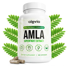 Organic Amla Capsules 1000mg Indian Gooseberry Amla Fruit Supplement Orga...