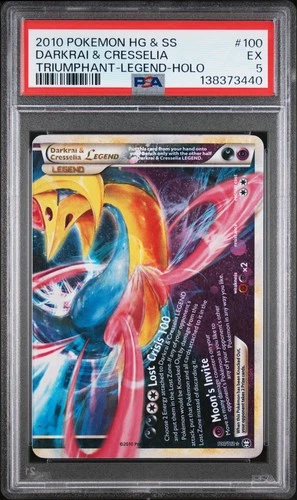 2010 #100 DARKRAI & CRESSELIA LEGEND-HOLO PSA 5