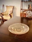 Depression Glass Bowl Madrid Pattern, Pink Antique Vintage Federal Glass