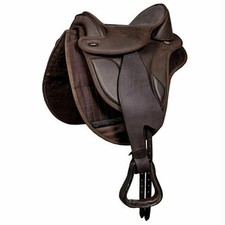 Taille de selle de cheval sans arbre anglaise neuve (16 à 18 pouces). noir...