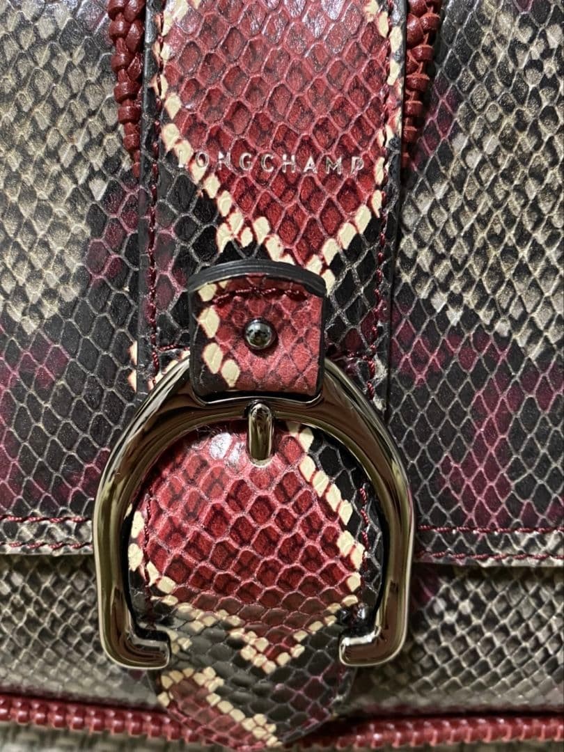 Longchamp Amazonine Python Leather Shoulder Bag R… - image 3