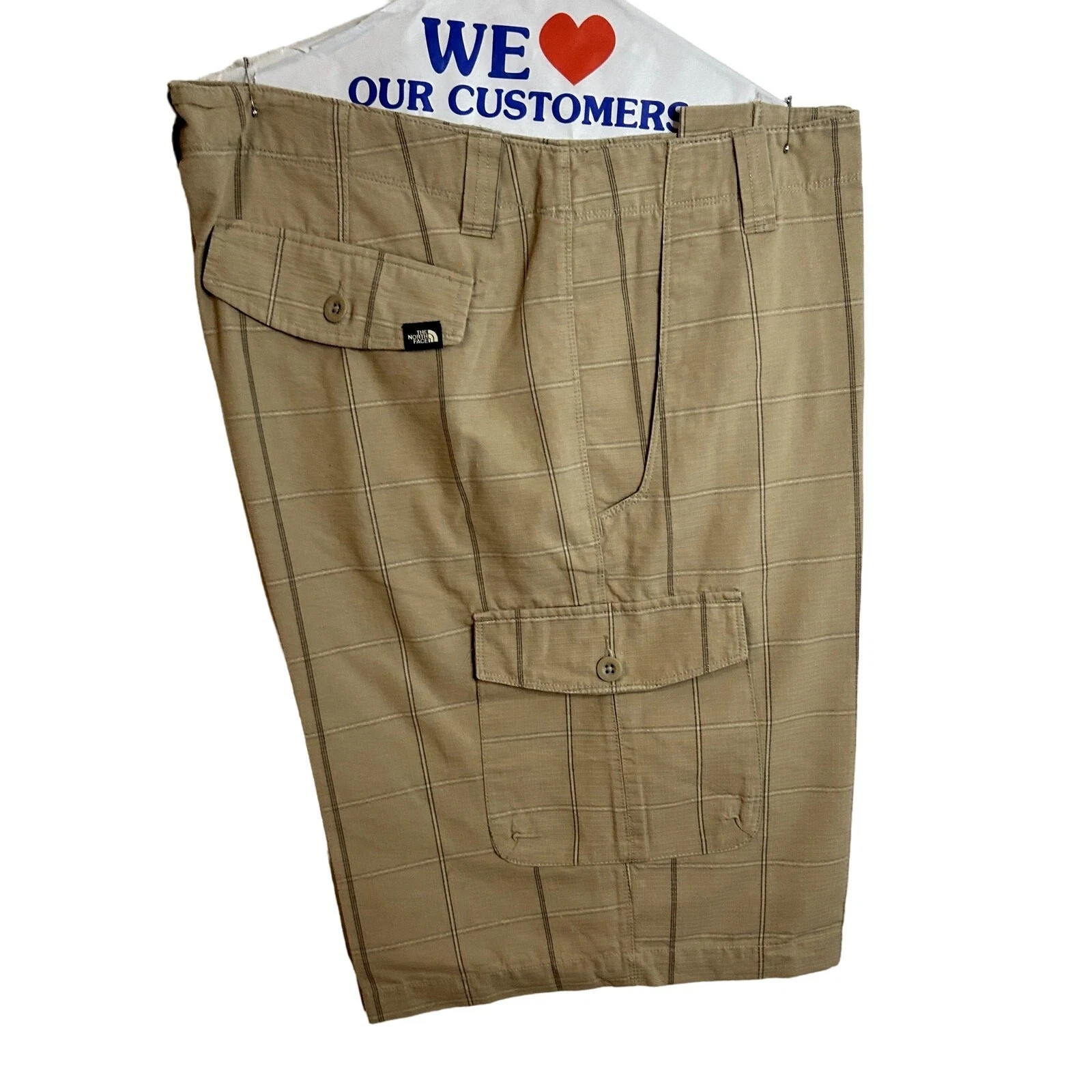 The North Face Rainier Surplus Short Mens Size 40 Tan Plaid