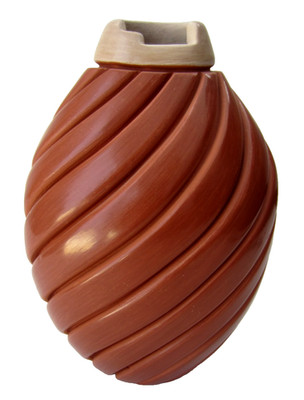Jemez Pueblo Pottery by Emma Yepa, Native American Hand-coiled Vase
