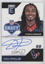 2017 Donruss Elite Pen Pals Blue Ink D'Onta Foreman #PP-DF Auto 6s2