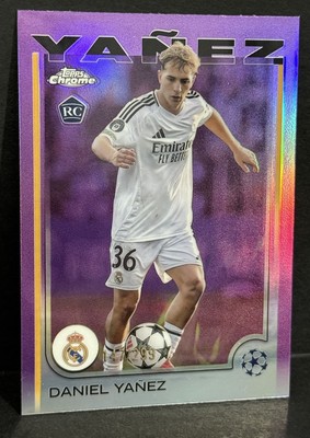 2024-25 Topps Chrome UCC Real Madrid RC Daniel Yanez Violet