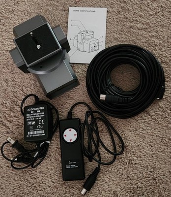 Bescor MP-101 Motorized Pan Tilt Head w/ AC Adapter, RE-50 50ft Cable & Remote