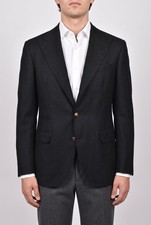 BRUNELLO CUCINELLI MEN'S 3 BUTTON WOOL BLEND JET BLACK BLAZER NWT MSRP 3695