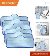 6 Pack Microfiber Pads Compatible with Dupray Neat Steam Cleaner Reusable