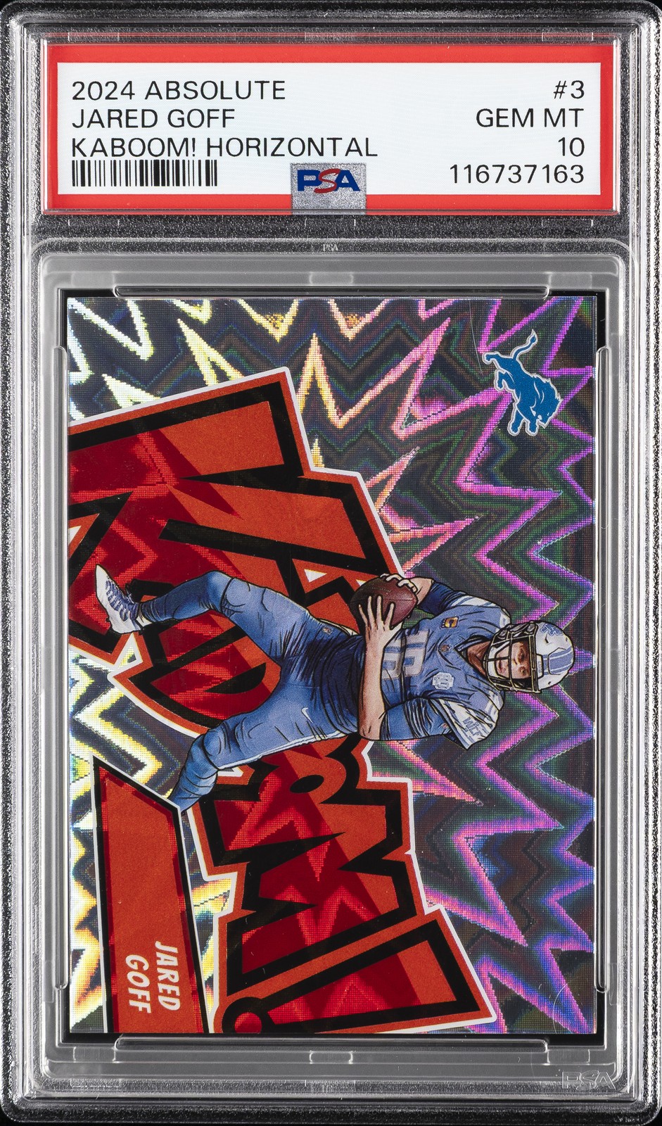 2024 PANINI ABSOLUTE KABOOM! HOR #3 JARED GOFF PSA 10