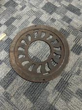 Vintage Ornate Round Cast Iron Floor Heating Grate 15 3/4 In. parts?? smoke pipe