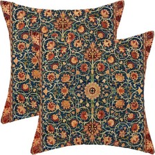 Boho Floral Pillow Covers 22x22 Set of 2, William 22" x 22" Pack of 2 Boho-7