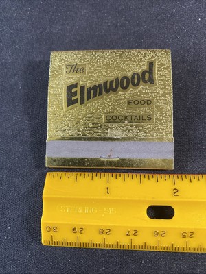 Vintage Matchbook Full Unstruck: The Elmwood Restaurant, Racine, Wis