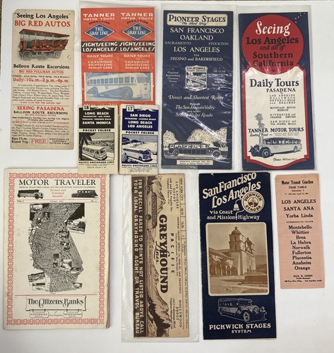 Vintage LA Travel Brochures And More Lot Los Angeles California Auto
