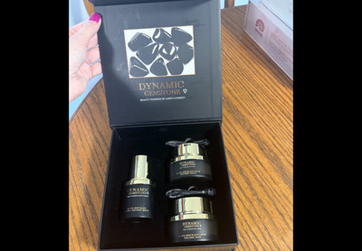 Dynamic Gemstone Black Jade Black Caviar Volcanic Mask Cream Serum Set