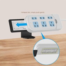 Image of Desk Mount Clamp for Power Strip,Removable,Cable Organizer for Desk Edge,Clamp