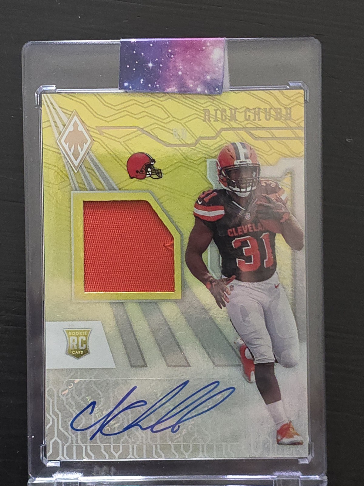 Nick Chubb Panini Phoenix Rps Rookie Jersey Autograph #NC Prime Yellow