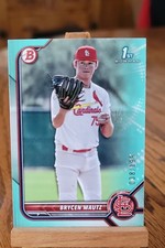 2022 Bowman Draft - Brycen Mautz #BD-124 Aqua /199 (RC) Prospect Cardinals