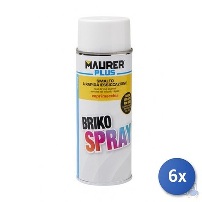 6x BRIKO Unterseite Abdeckkappe Isolier-Sprühdose Maurer Plus 400 ml