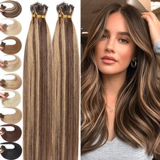 Nano Ring Hair Extensions Nano Beads Micro Loop Link Tip Remy Human Hair Thick
