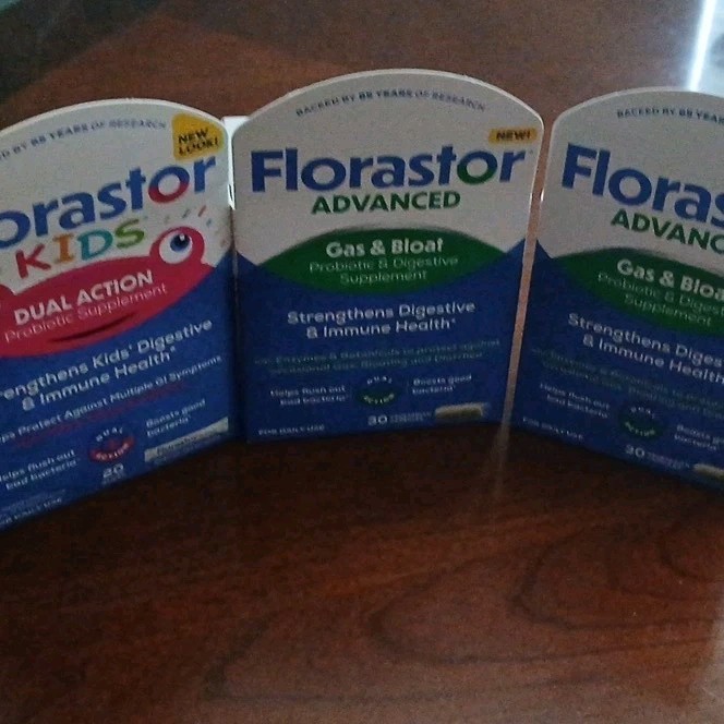 Florastor Advanced Probiotic 250mg 80 Capsules Gluten-Free Gas & Bloat Support