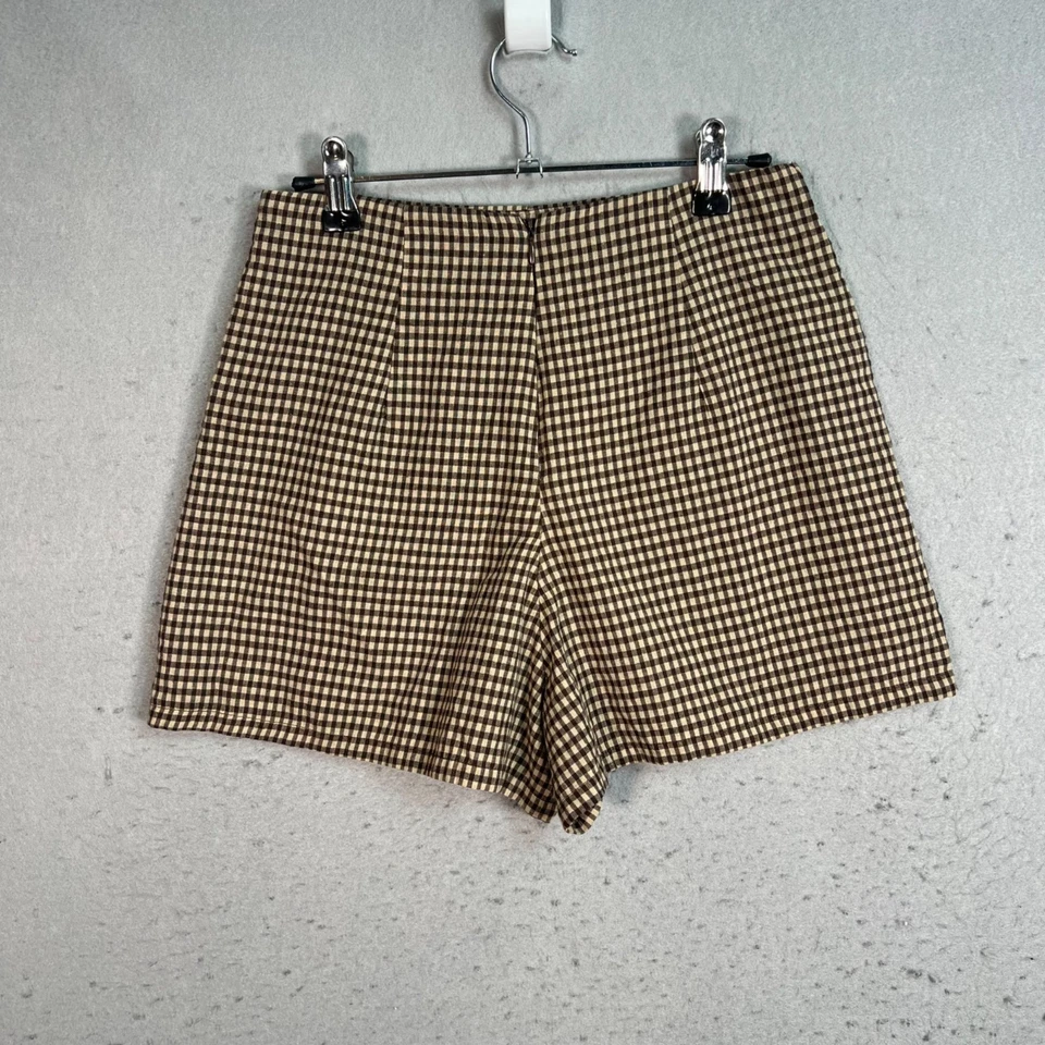 Pantalones Cortos Rihoas Mujer Talla XS Cuadros Cintura Alta Algodón Foto 2 de 4