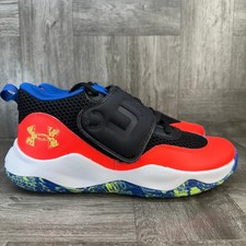 Under Armour Jet 23 Basketball Shoes Kids 5Y Red Black Blue NEW 3026637-006