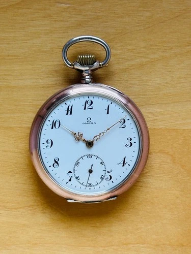 2M790 Antique Omega silver pocket watch