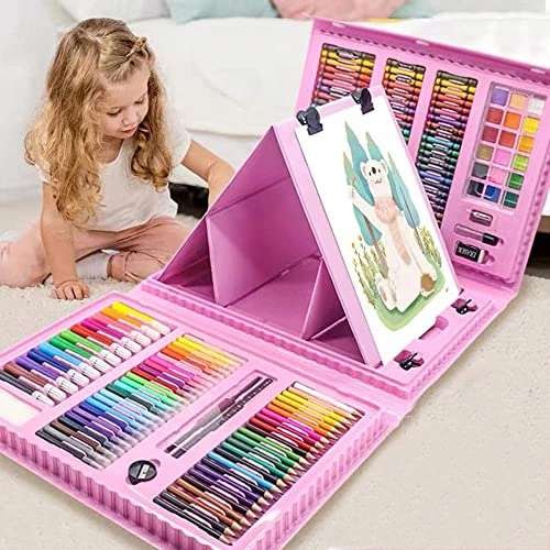 XDISHYN 208 PCS Art Supplies,Drawing Kit for Kids Adults  Assorted colors 