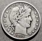 U.S. Barber Half Dollar, 50c, Nice 1915-S, LADY LIBERTY & American Eagle