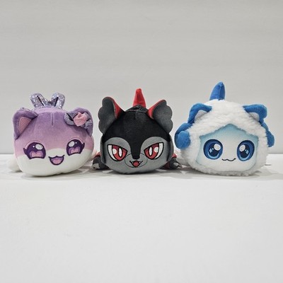 Aphmau MeeMeows Plush Lot of 3 6  Mermaid Ultima Aaron Wolf Pierce Sheep Cat