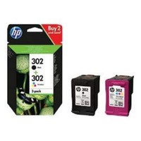 Hp Paquete De Ahorro De 2 Cartuchos De Tinta Original 302 Negro/Tricolor,, X4D37