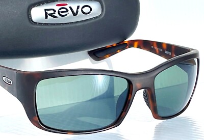 NEW Revo DEXTER Matte Tortoise POLARIZED Gray Green Glass Sunglass