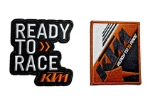 (2) KTM Racing Read To Race Premium Motorsports 3in Patch Iron / Sew-On