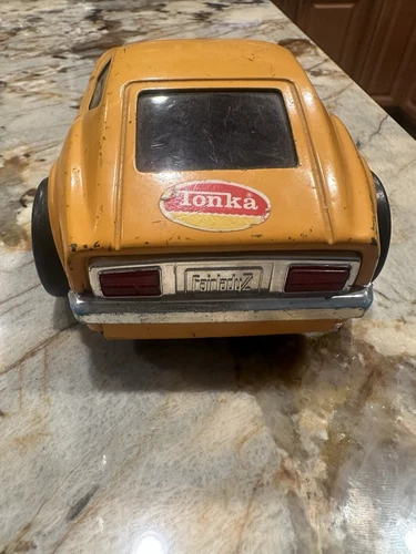 Vintage TONKA Pressed Steel Datsun Nissan 280Z FairladyZ  GOLD Toy Car 1970s-HTF