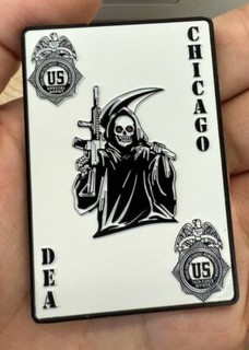 CHICAGO D.E.A. STRIKE FORCE GROUP 3 GRIM REAPER CHALLENGE COIN