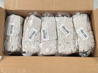 (96-Pairs) MCR Safety 9636LM String Knit Gloves Cotton & Polyester Natural Large