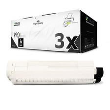 3x Toner for OKI C 9600 9650 9800 9850 like 42918916 Black